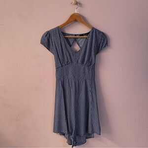 Fun2Fun Blue Floral Print Romper Size M NWT